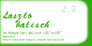 laszlo walisch business card